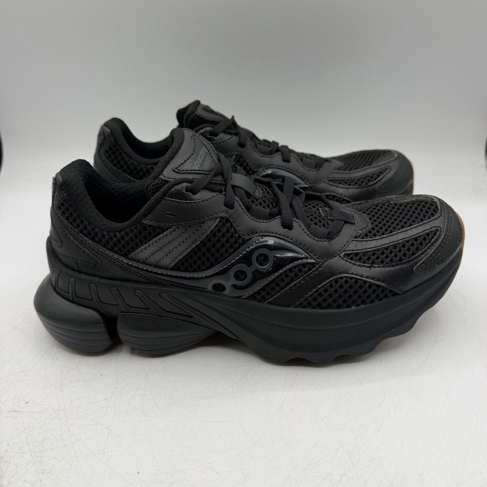 Saucony Grid NXT Running Shoes Mens 6.5 Womens 8 Triple Black Sneakers S70797-3